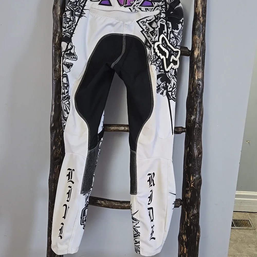 Fox Racing White and Black Motocross Pants - Picture 3 of 7
